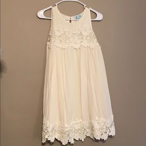 She + Sky off white lace detail dress